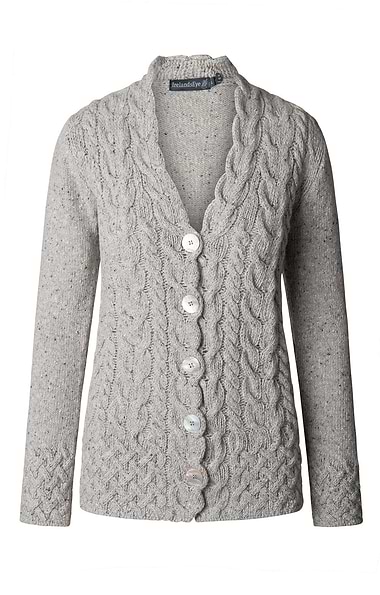 Ladies Horseshoe Cable Cardigan