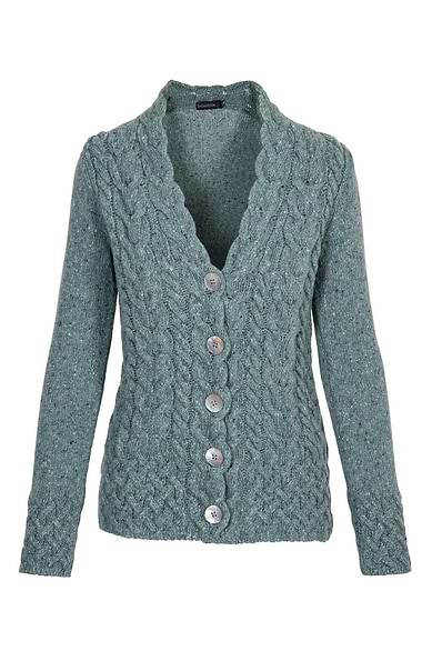 Ladies Horseshoe Cable Cardigan