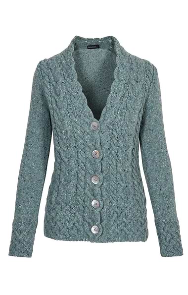 Ladies Horseshoe Cable Cardigan