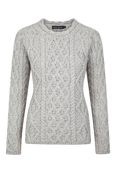 Ladies Lattice Cable Aran Sweater