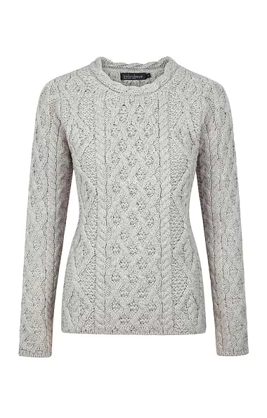 Ladies Lattice Cable Aran Sweater