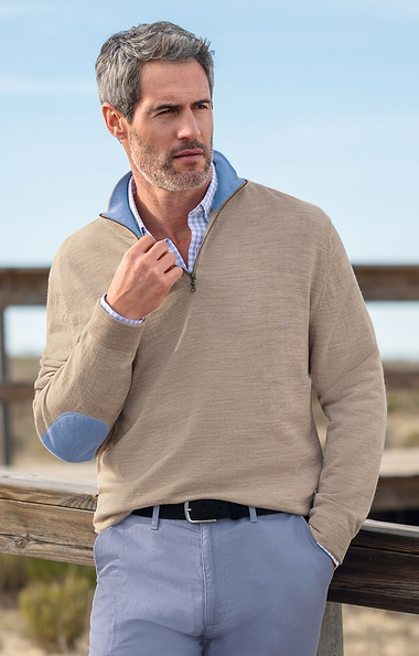 Men's Merino T-Zip Sweater