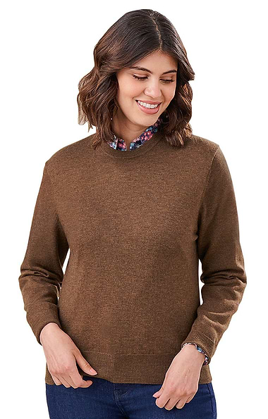 Ladies Merino Crew Neck Jumper