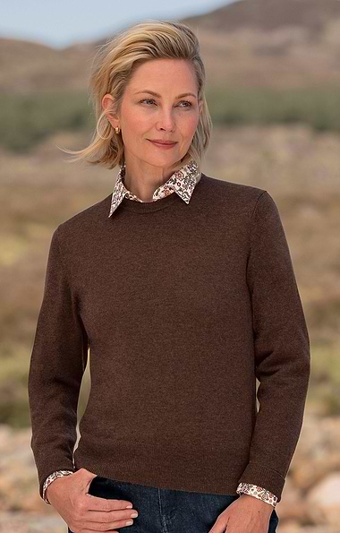 Ladies Merino Crew Neck Jumper