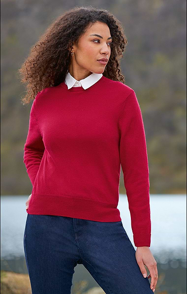 Ladies Merino Crew Neck Jumper
