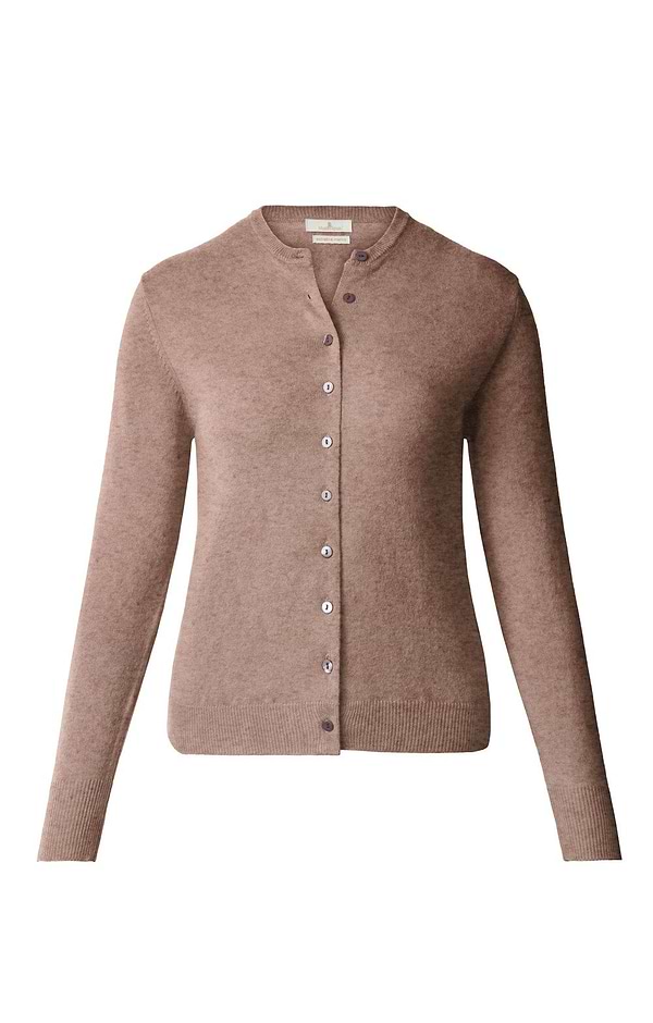 Ladies Merino Crew Cardigan