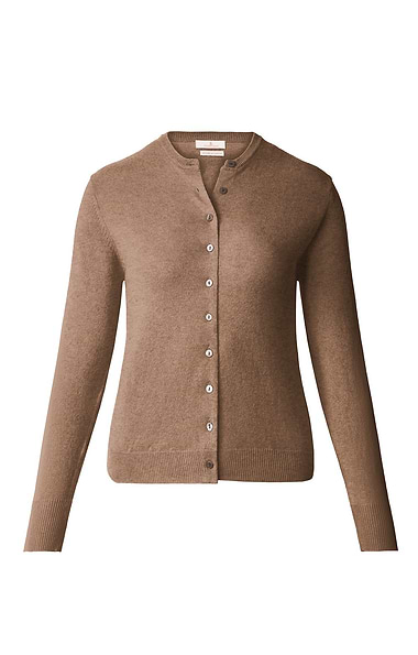 Ladies Merino Crew Cardigan