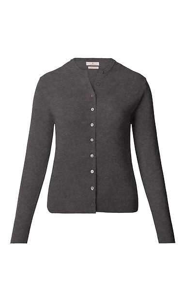 Ladies Merino Crew Cardigan