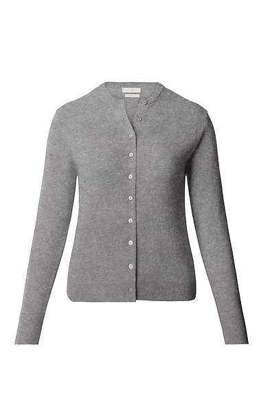 Ladies Merino Crew Cardigan