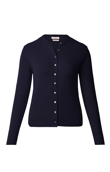 Ladies Merino Crew Cardigan