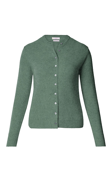 Ladies Merino Crew Cardigan