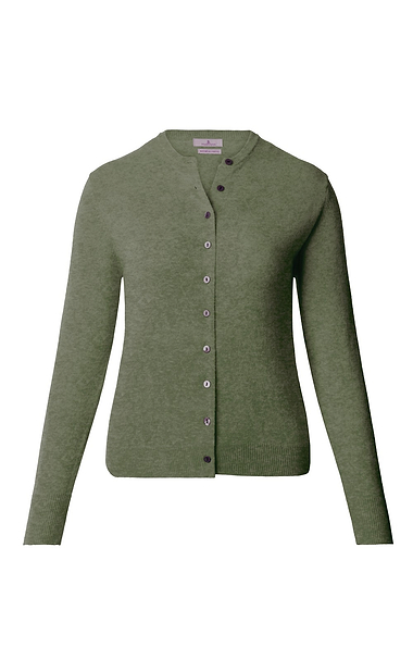 Ladies Merino Crew Cardigan