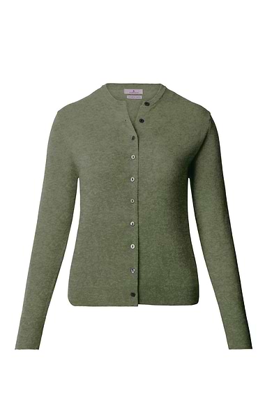 Ladies Merino Crew Cardigan