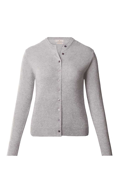 Ladies Merino Crew Cardigan