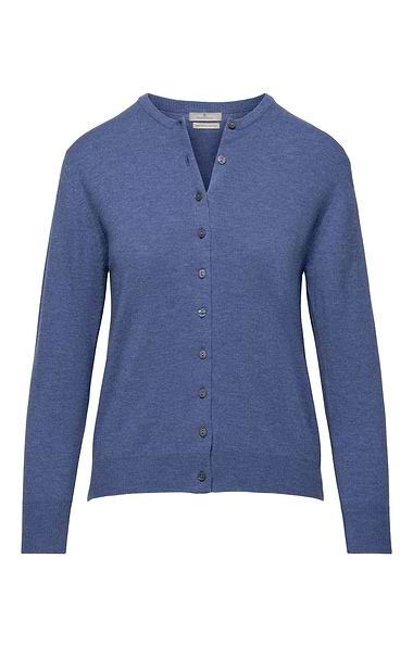 Ladies Merino Crew Cardigan