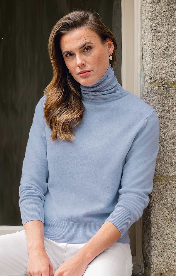 Ladies Merino Roll Neck