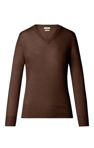 Ladies Merino V-Neck Jumper