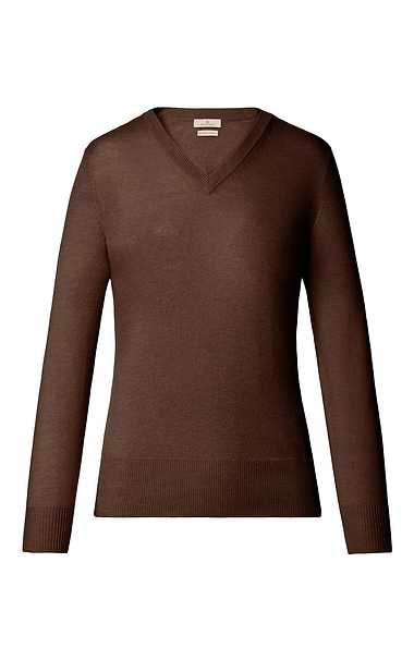 Ladies Merino V-Neck Jumper