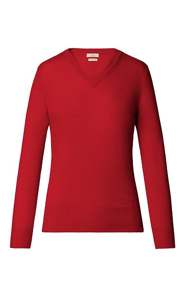 Ladies Merino V-Neck Jumper