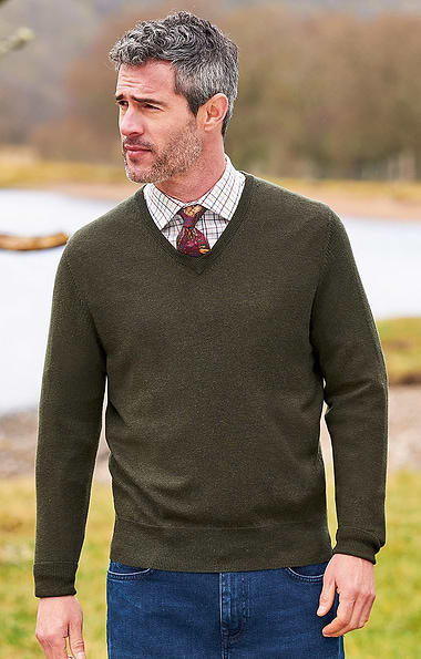 Men's Merino V-Neck Jumper
