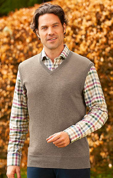Men's Merino Wool V Neck Slipover