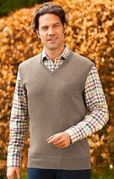 Men's Merino Wool V Neck Slipover