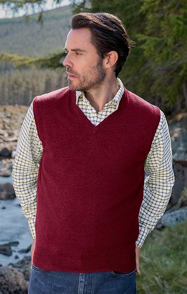 Men's Merino Wool V Neck Slipover