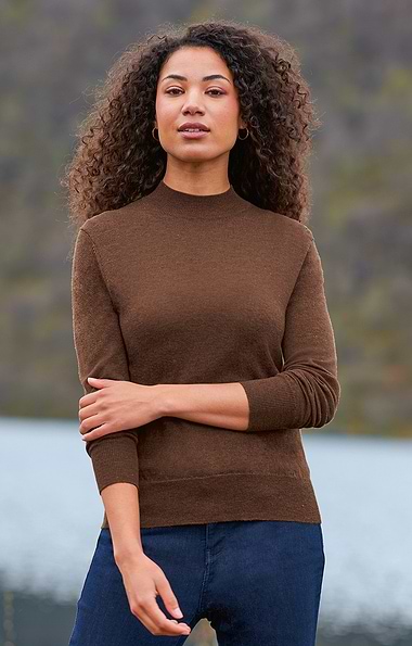 Ladies Merino Turtle Neck Jumper