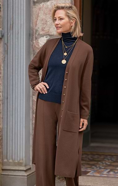 Ladies Merino Coatigan