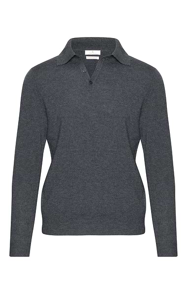 Men's High-Weight Merino Shirt-Neck Jumper