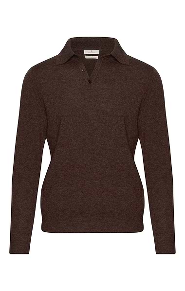 Men's High-Weight Merino Shirt-Neck Jumper