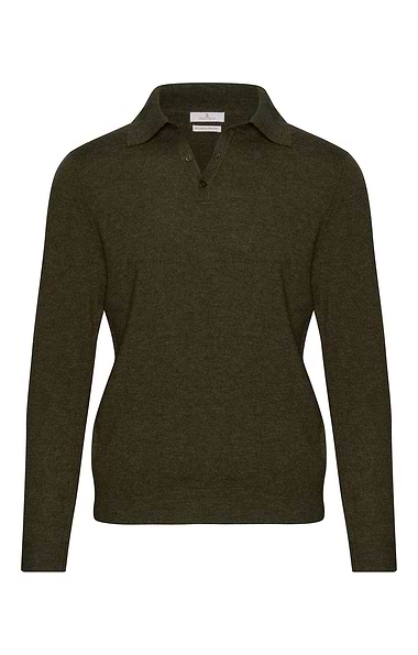 Men's High-Weight Merino Shirt-Neck Jumper