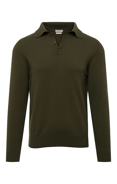 Men's High-Weight Merino Shirt-Neck Jumper