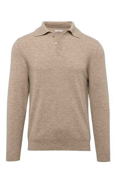Men's High-Weight Merino Shirt-Neck Jumper