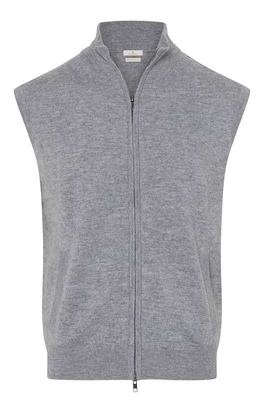 Men's House of Bruar Merino Zip Waistcoat