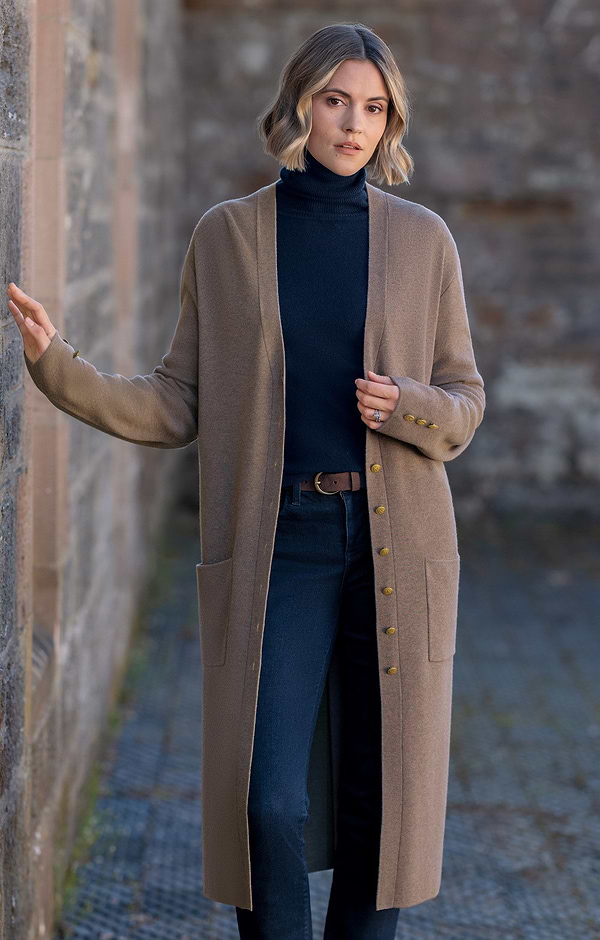 Ladies Merino Coatigan