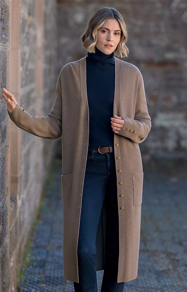 Ladies Merino Coatigan