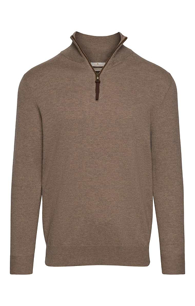 Men's Merino Alcantara Trim T-zip