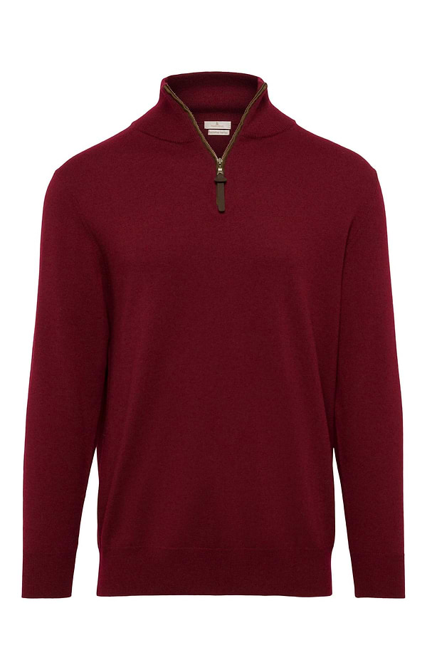 Men's Merino Alcantara Trim T-zip