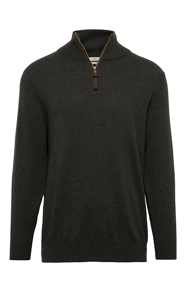Men's Merino Alcantara Trim T-zip