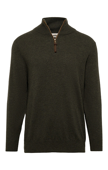 Men's Merino Alcantara Trim T-zip