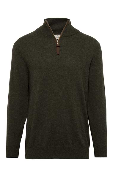 Men's Merino Alcantara Trim T-zip