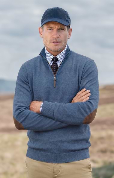 Men's Merino Alcantara Trim T-zip