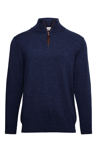 Men's Merino Alcantara Trim T-zip