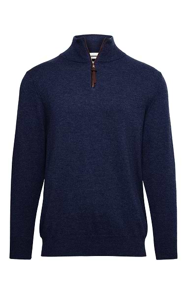 Men's Merino Alcantara Trim T-zip