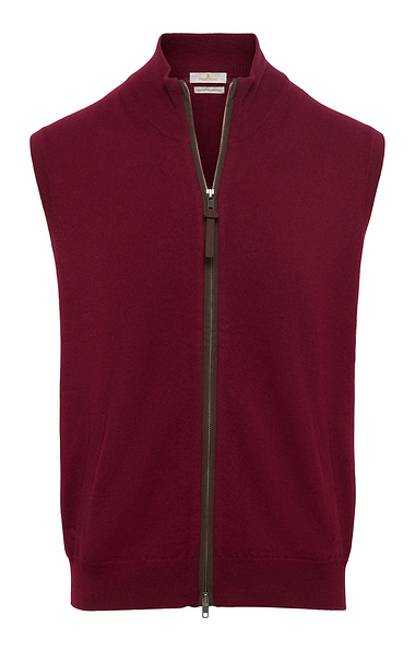 Men's Merino Alcantara Trim Gilet
