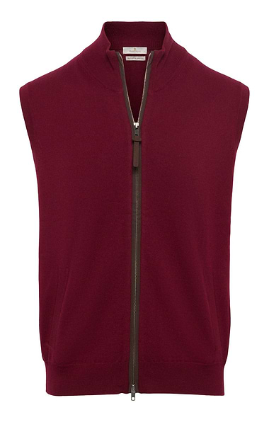 Men's Merino Alcantara Trim Gilet