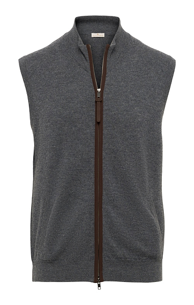 Men's Merino Alcantara Trim Gilet