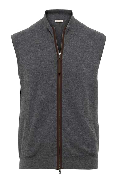 Men's Merino Alcantara Trim Gilet