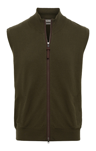 Men's Merino Alcantara Trim Gilet